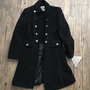 Marvin Richards Black Peacoat Size Large
